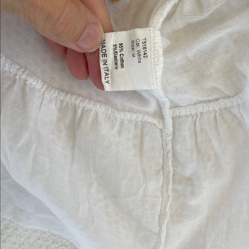 Papillon White Embroidered Lace Tunic Top Italian size M - Picture 3 of 5